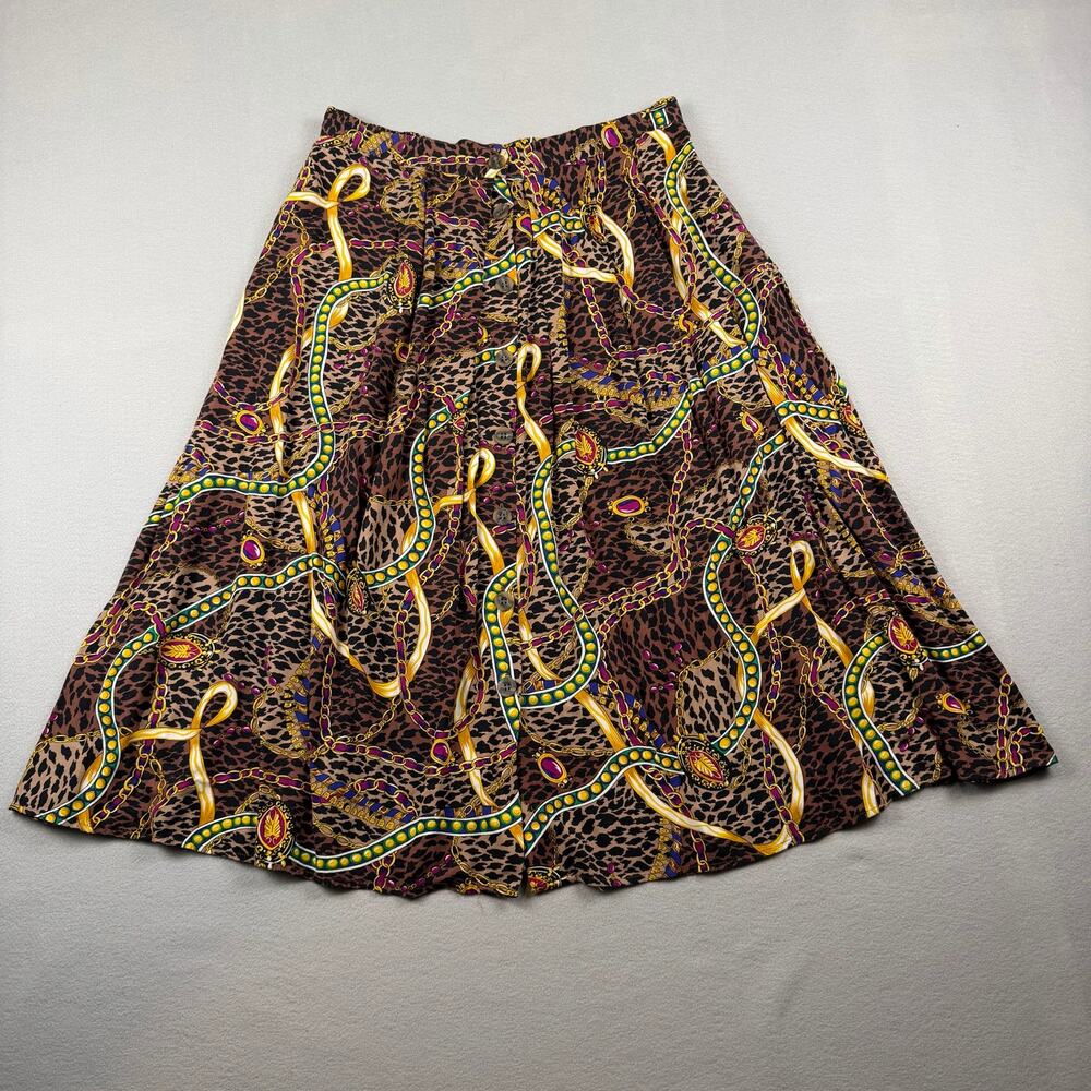 Chaus Animal Chain Print Midi Skirt Women 16